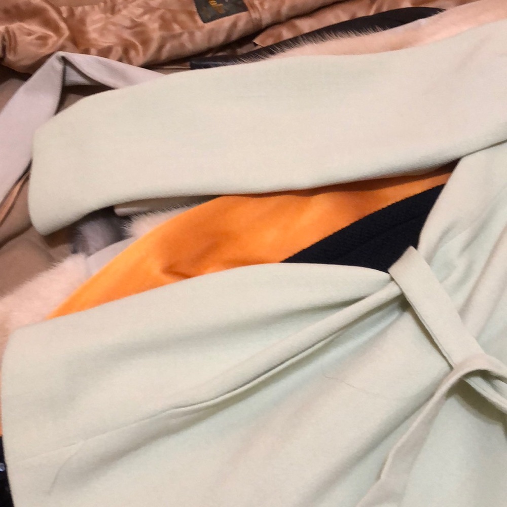 Vintage Oscar de la Renta Green pastel Mint Wrap - Picture 3 of 4